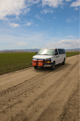 CalVans vehicle on dirt road
